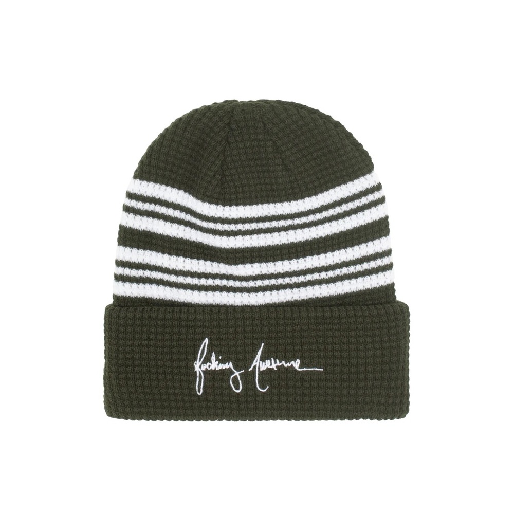 Fucking Awesome (FA) - "Cursive Waffle" Cuff Beanie